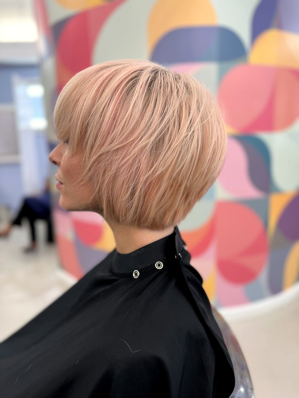 After: short textured pink pixie cut by Beyond Salon in Condado, San Juan